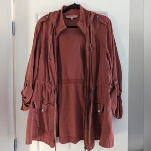 Burgundy light utility jacket